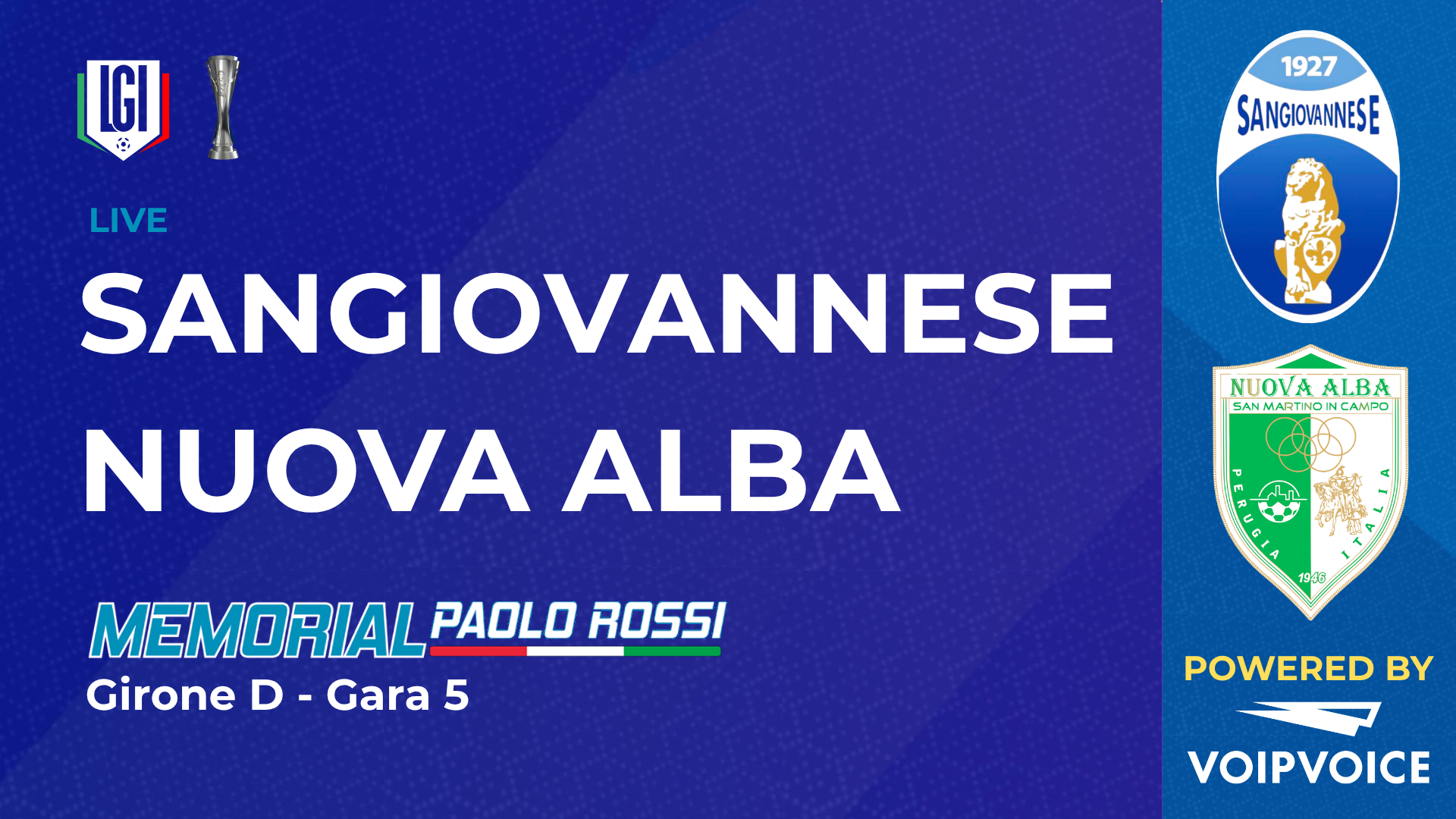 Sangiovannese - Nuova Alba | Paolo Rossi Maschile | stagione 2026/27