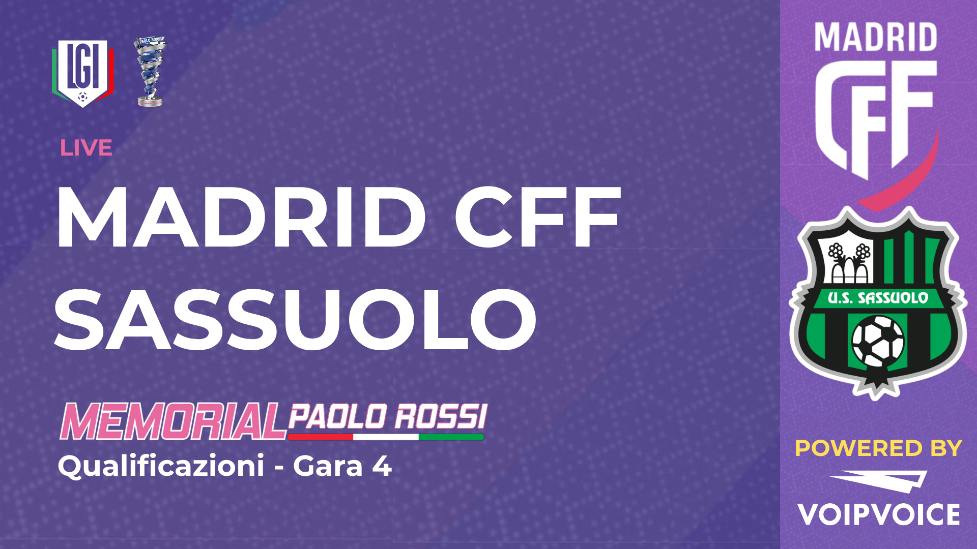 Madrid CFF - Sassuolo | Paolo Rossi Femminile | stagione 2026/27