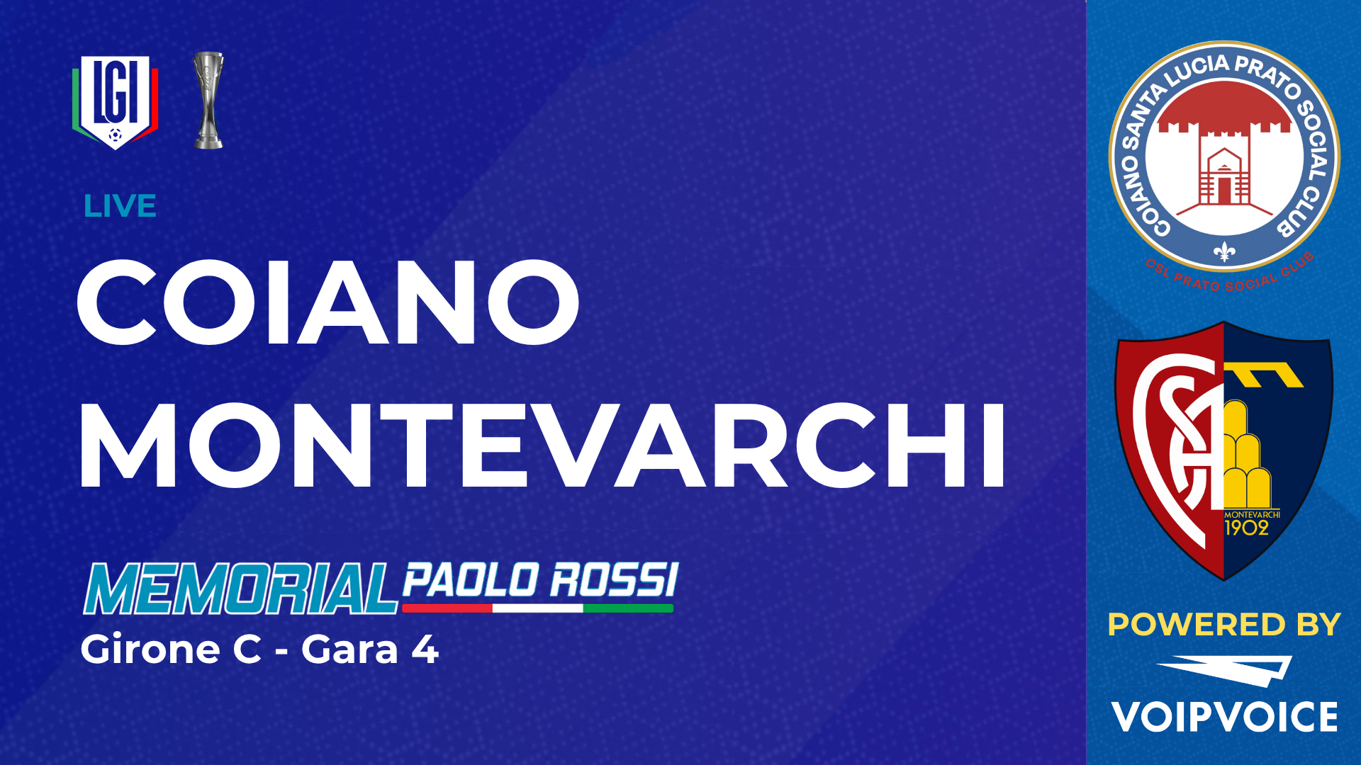 Coiano - Aquila Montevarchi | Paolo Rossi Maschile | stagione 2026/27